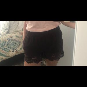 Never worn burgundy with lace shorts